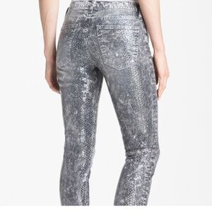 CURRENT ELLIOTT Gray Snake Print Jeans